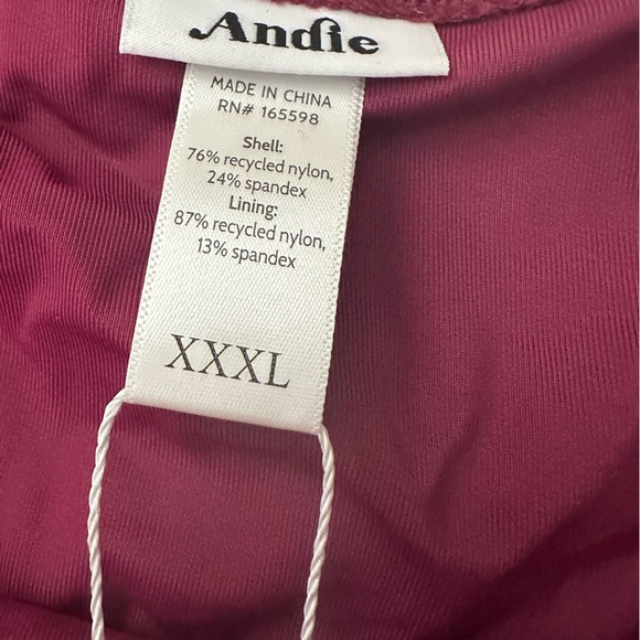 Andie Swim The Bikini Bottom in Plum Size XXXL Full-Coverage Bikini Plus Size - Picture 3 of 6